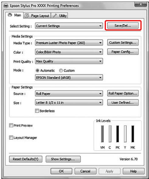 EPSON STYLUS PRO 9700 - Enregistrement comme favors - 1