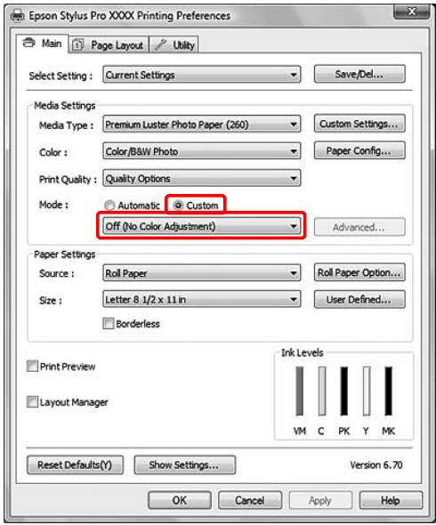 EPSON STYLUS PRO 9700 - Gestion des couleurs à l'aide de l'application - 3