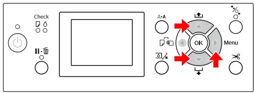 EPSON STYLUS PRO 9700 - Vérification des buses de la tête d'impression à partir du panneau de contrôle de l'imprimante - 2