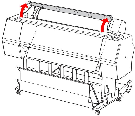 EPSON STYLUS PRO 9700 - Ouvrez le capot du papier rouleau. - 1