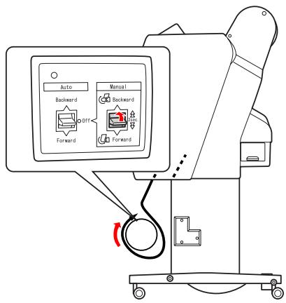 EPSON STYLUS PRO 9700 - Enroulement du papier par l'arrière - 2