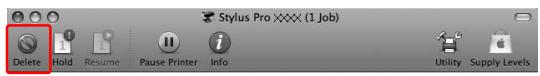 EPSON STYLUS PRO 9700 - Annulation d'une impression depuis l'ordinateur (Mac OS X) - 2