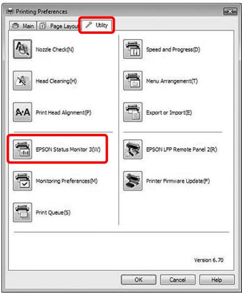 EPSON STYLUS PRO 9700 - Accès à EPSON Status Monitor 3 - 1