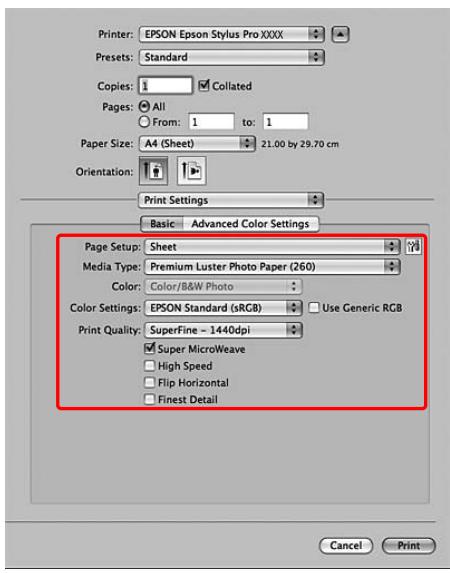 EPSON STYLUS PRO 9700 - Réglage des paramètres du pilote d'impression - 3
