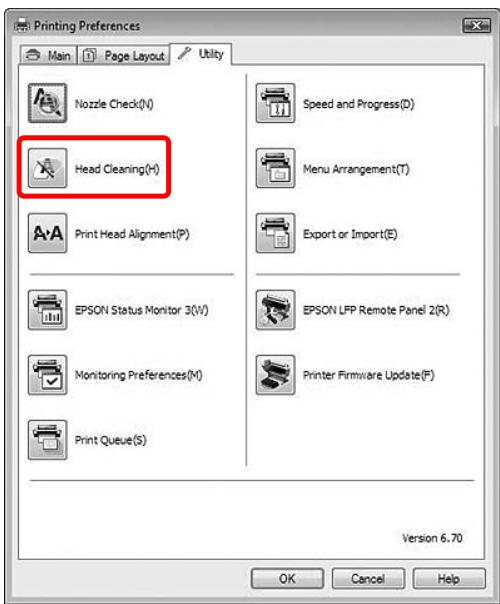 EPSON STYLUS PRO 9700 - Nettoyage de la tête d'impression à partir de l'ordinateur - 1