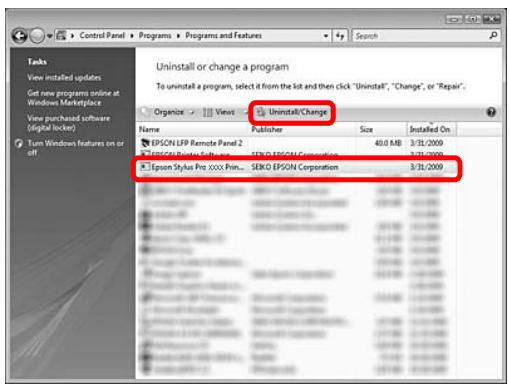 EPSON STYLUS PRO 9700 - Déinstallation du pilote d'impression - 2