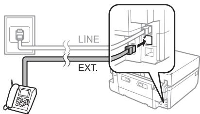 EPSON EXPRESSION PREMIUM XP-600,  EXPRESSION PREMIUM XP-700,  EXPRESSION PREMIUM XP-800 - Collegare un Telefon o una segreteria Telefonica alla porta EXT. - 1