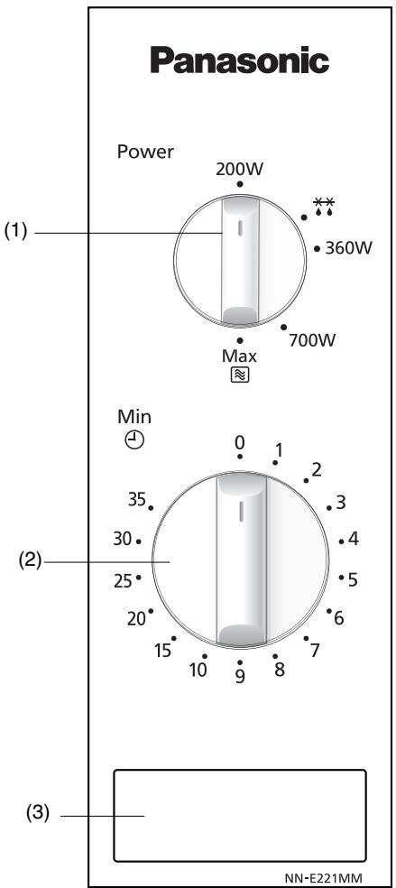 PANASONIC NN-E221 - Le panneau de commandes - 1