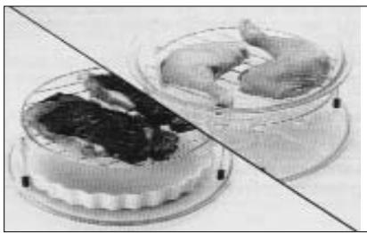 PANASONIC NN-Q553 - Kleine Fleischstücke mit Grill oder Kombination zubereiten - 1