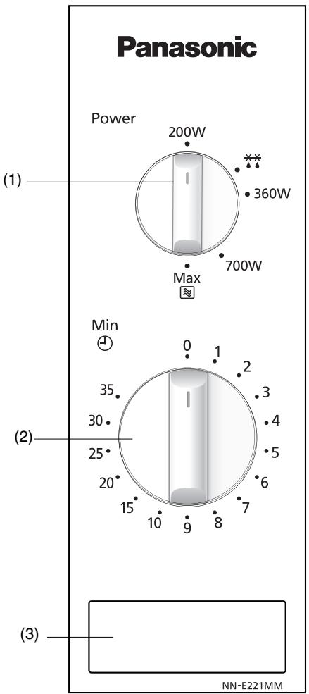 PANASONIC NN-E251WEPG - Le panneau de commandes - 1