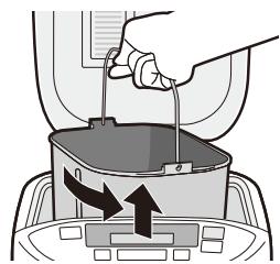 PANASONIC SD-2501WXA - Rimuovere il cestello del pane e posizionare la lama impastatrice - 1