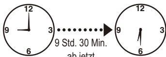 12 9 Std. 30 Min. ab jetzt 6 9 12 9 3 6