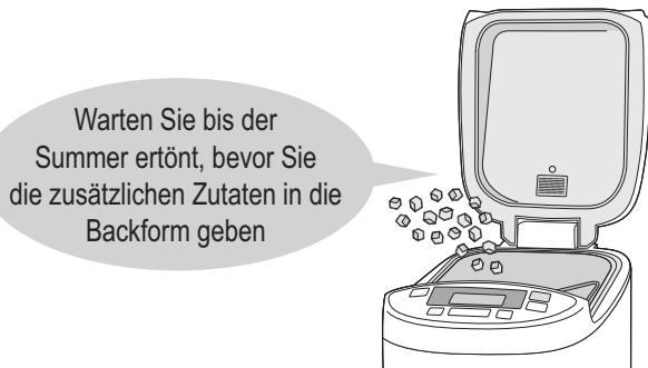 PANASONIC SD-2501WXC - Hinzugeben von zusätzlichen Zutaten zum Brot oder Teig - 2