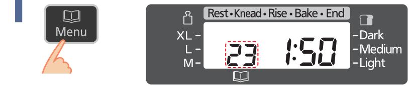 PANASONIC SD-ZB2502BXA - Sélectionnez le menu '23' - 1