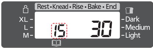 Rest • Knead • Rise • Bake • End XL - L - M - 15 30 -Dark -Medium -Light