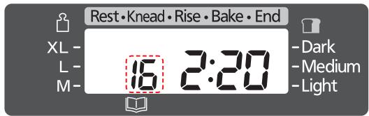 PANASONIC SD-ZB2502BXA - Selecteer het menu Deeg - 2