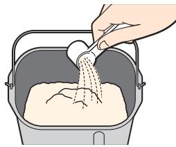 PANASONIC SD-ZB2502BXA - Doe de afgepaste ingrediënten in het bakblik - 1