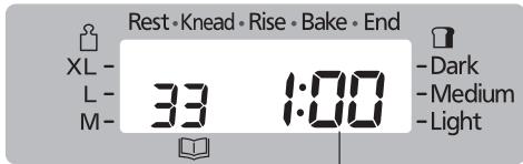 Rest • Knead • Rise • Bake • End XL - L - M- 33 1:00 - Dark - Medium - Light