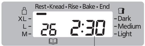 Rest·Knead·Rise·Bake·End XL- L- M- 26 2:30 -Dark -Medium -Light