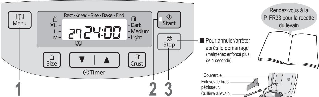 PANASONIC SD-2511 - ÉTAPE 1 Préparation du levain - 1