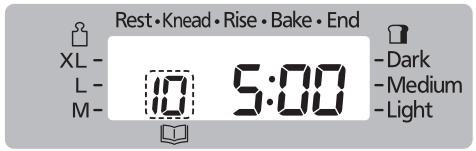 Rest • Knead • Rise • Bake • End XL - L - M- 10 5:00 - Dark - Medium - Light
