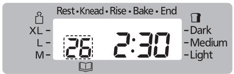 Rest•Knead•Rise•Bake•End XL- L- M- 26 2:30 -Dark -Medium -Light
