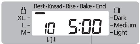 Rest • Knead • Rise • Bake • End XL - L- M- 10 5:00 Dark Medium Light