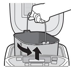PANASONIC SD-2511 - Rimuovere il cestello del pane e posizionare la lama impastatrice - 1
