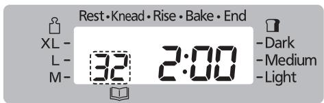 Rest•Knead•Rise•Bake•End XL- L- M- 32 2:00 -Dark -Medium -Light