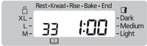 Rest • Knead • Rise • Bake • End XL - L - M- 33 1:00 -Dark -Medium -Light