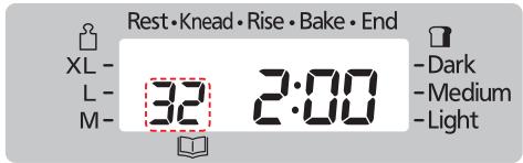 Rest•Knead•Rise•Bake•End XL- L- M- 32 2:00 -Dark -Medium -Light