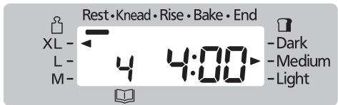 Rest•Knead•Rise•Bake•End XL- L- M- 4 4:00 -Dark -Medium -Light