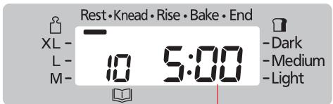Rest • Knead • Rise • Bake • End XL - L - M- 10 5:00 Dark Medium Light