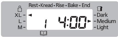 Rest • Knead • Rise • Bake • End XL - L - M - 1 4:00 -Dark -Medium -Light