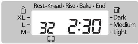 Rest • Knead • Rise • Bake • End XL - L - M- 32 2:30 -Dark -Medium -Light