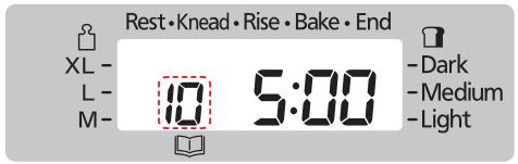 Rest • Knead • Rise • Bake • End XL - L - M- 10 5:00 - Dark - Medium - Light