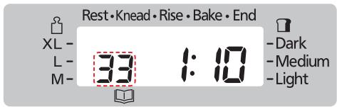 Rest•Knead•Rise•Bake•End XL- L- M- 33 1:10 Dark Medium Light