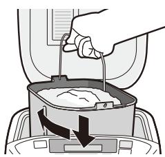 PANASONIC SD 2500 WXE - Place the measured ingredients in the bread pan - 4