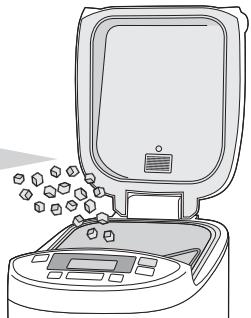 PANASONIC SD 2500 WXE - Ajouter des ingrédients supplémentaires au pain ou à la pâte - 2