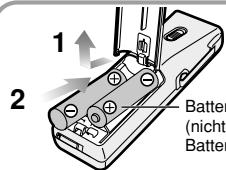 PANASONIC RR-QR170 - Einlagen der Batterien/Inserimento delle batterie - 1