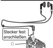 Stecker fest anschließen.