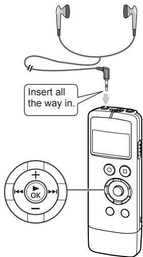 PANASONIC RR-US300 - Listening to audio with earphones - 1