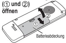 PANASONIC RR-US300 - Einlegen einer Batterie - 1