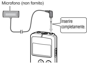 PANASONIC RR-US300 - Collegare il microfono esterno. - 1