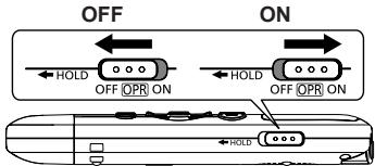 PANASONIC RR-US300 - OPR/HOLD switch: - 1