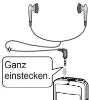 PANASONIC RR-US300 - Anhören von Audioinhalten mit Ohrhörern - 1