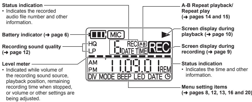 PANASONIC RR-US300 - Screen display - 1