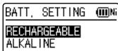 PANASONIC RR-XS400 - BATT. SETTING - 1