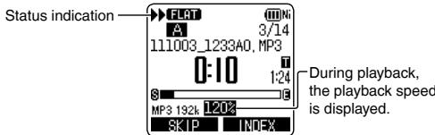 PANASONIC RR-XS400 - Changing the playback speed - 1