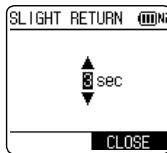 PANASONIC RR-XS400 - Setting the return time: - 1